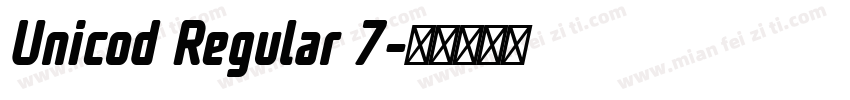 Unicod Regular 7字体转换